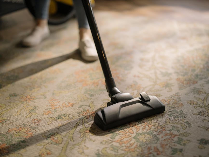 Professional removing a tough carpet stain